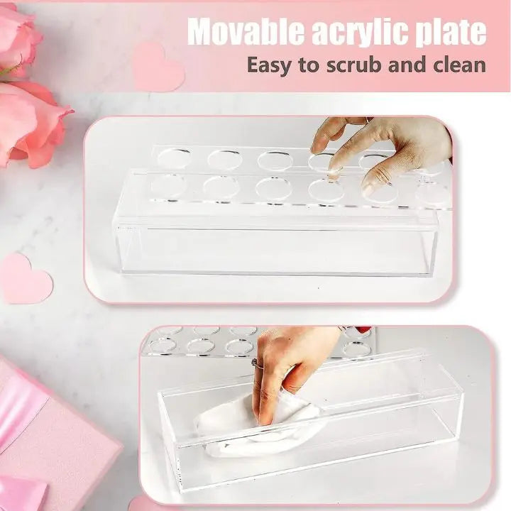 Avtoit | Transparent Acrylic Flower Vase – 16-Hole Design