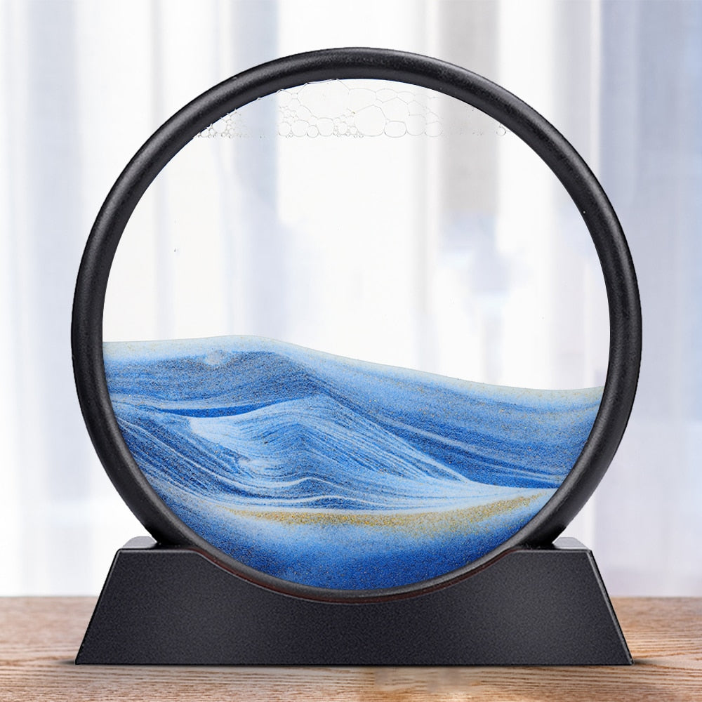 Avtoit | Royaleva Moving Sand Art Sculpture - LED Calming Desk Decoration