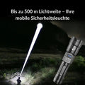 LED Flashlight with Zoom and Water-Resistant, Impact-Resistant Housing