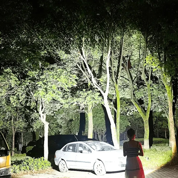 LED Flashlight with Zoom and Water-Resistant, Impact-Resistant Housing