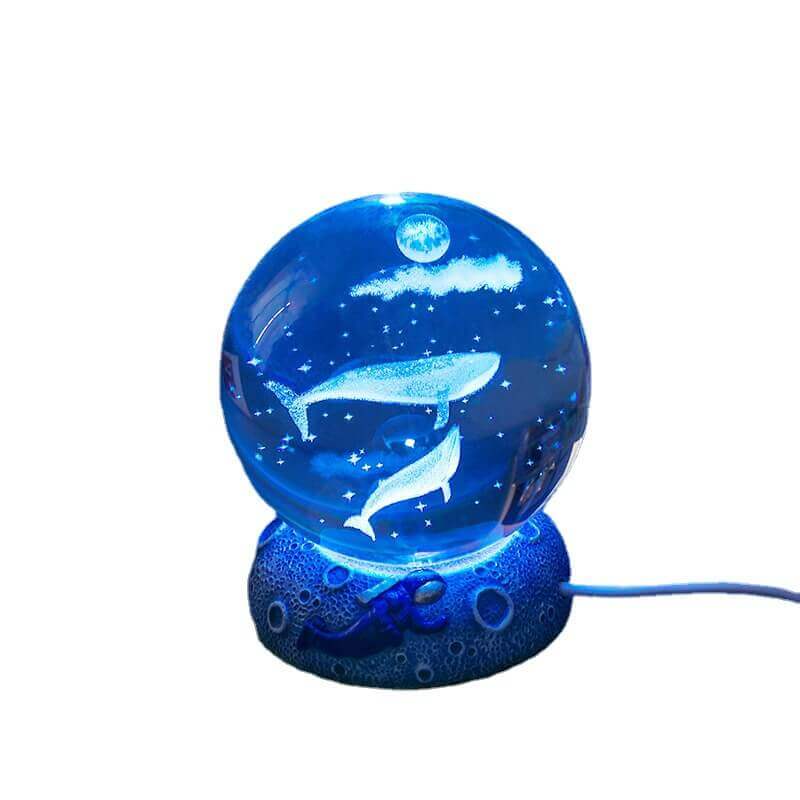 Avtoit | AquaGlobe Crystal Ball Night Light | Underwater World LED Lamp | Mood Light & Decor for Home