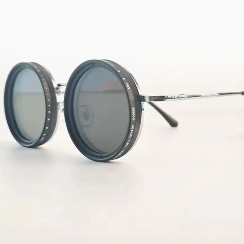 Avtoit | Unisex Round Polarised Sunglasses – Adjustable Light Reduction – Premium Metal Frame