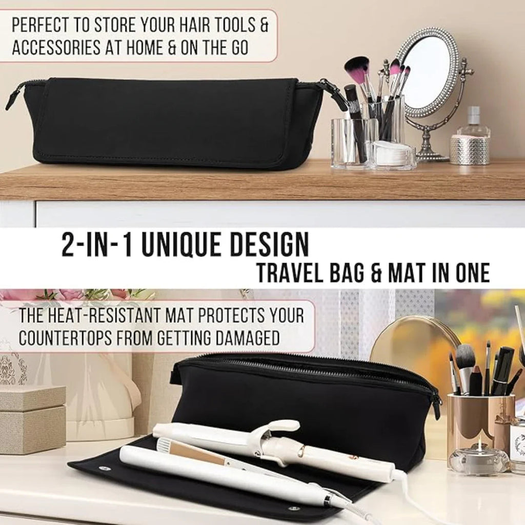 Avtoit | 2-in-1 hair tool travel bag & heat-resistant mat