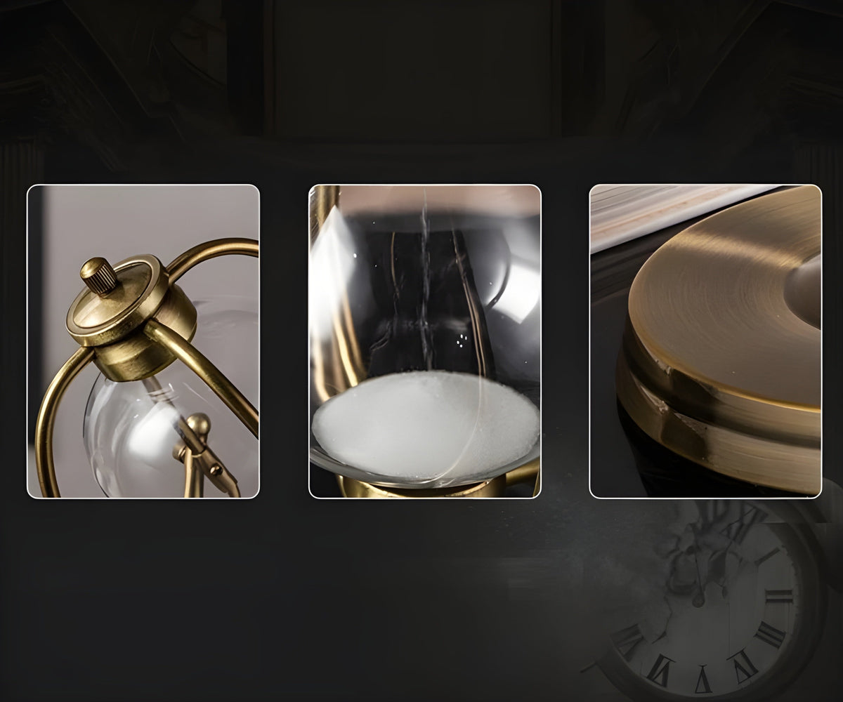 Avtoit | GracefulTime Clock – Luxury Hourglass with Elegant Gold Frame & Timeless Design