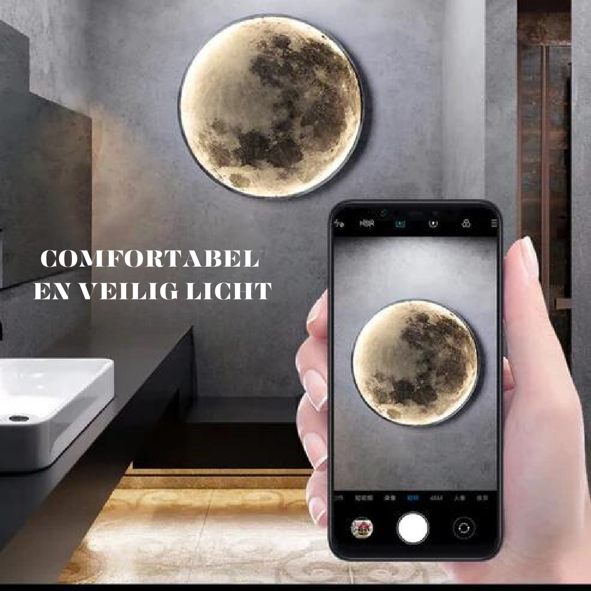 Avtoit | LunaGlow – Adjustable Moon Wall Light with LED Ambience