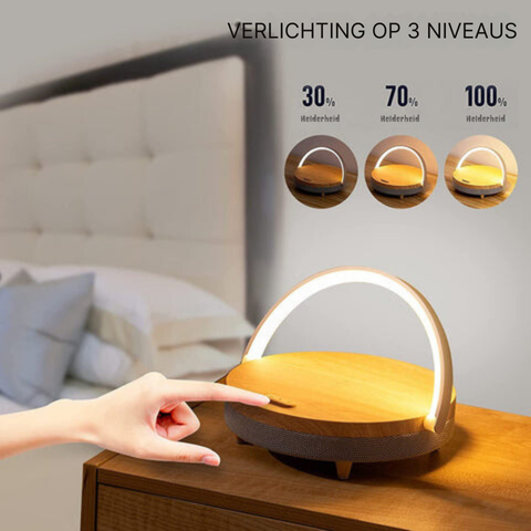 Avtoit | 3-in-1 LED Lamp, Bluetooth Speaker & Wireless Charger | Smart Desk Light