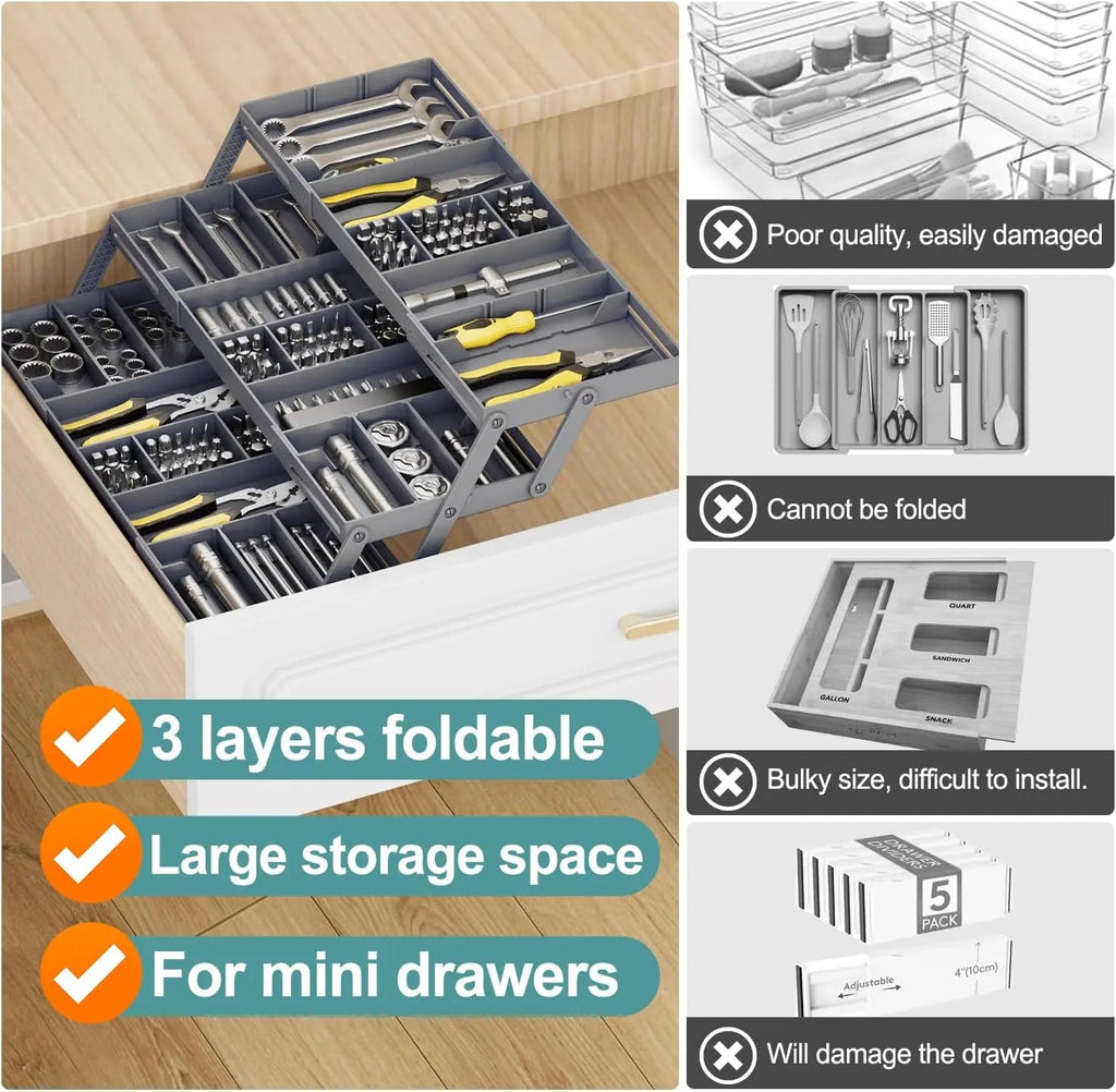 Avtoit | Adjustable Multilevel Drawer Organizer for Effortless Storage