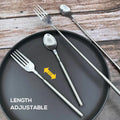 Avtoit | Adjustable Stainless Steel Cutlery Set with Extendable Fork and Spoon