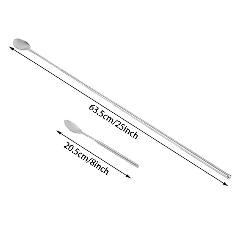 Avtoit | Adjustable Stainless Steel Cutlery Set with Extendable Fork and Spoon