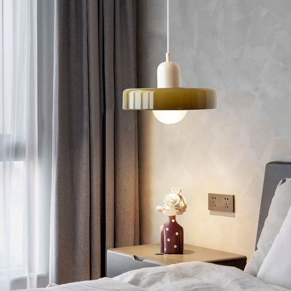 Avtoit | Coloured Glass Pendant Light – Elegant Bauhaus-Style Hanging Lamp for Living Room & Dining Area