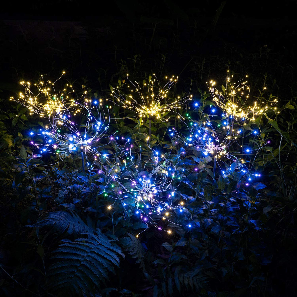 Avtoit | 4 Piece Solar Firework Garden Lights - Weatherproof LED Decorative Lighting, Solar Energy for Garden and Patio