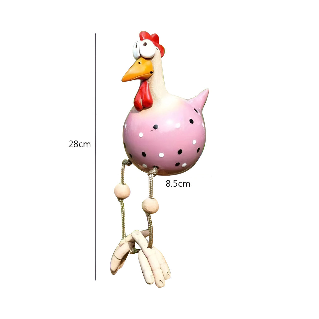 Avtoit | Whimsy Big-Eyed Rooster Garden Statue – Weatherproof Resin Chicken Ornament