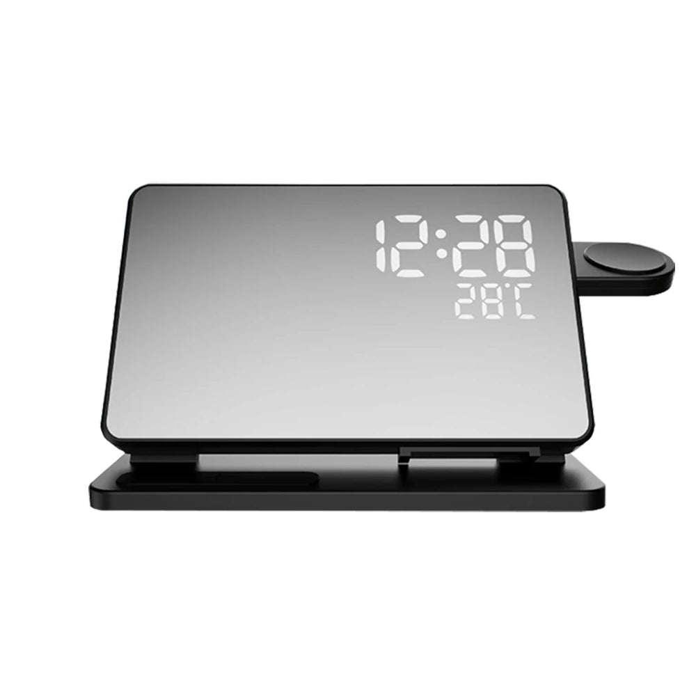 Avtoit | 3-in-1 Quick Charge Station | Premium Wireless Fast Charging Docking Station with Alarm Clock | for Apple iPhone, Watch & AirPods