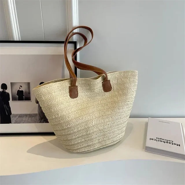 Avtoit | Basket Shoulder Bag for Women – Woven Design – practical and spacious – versatile carrying options – Wall Clock