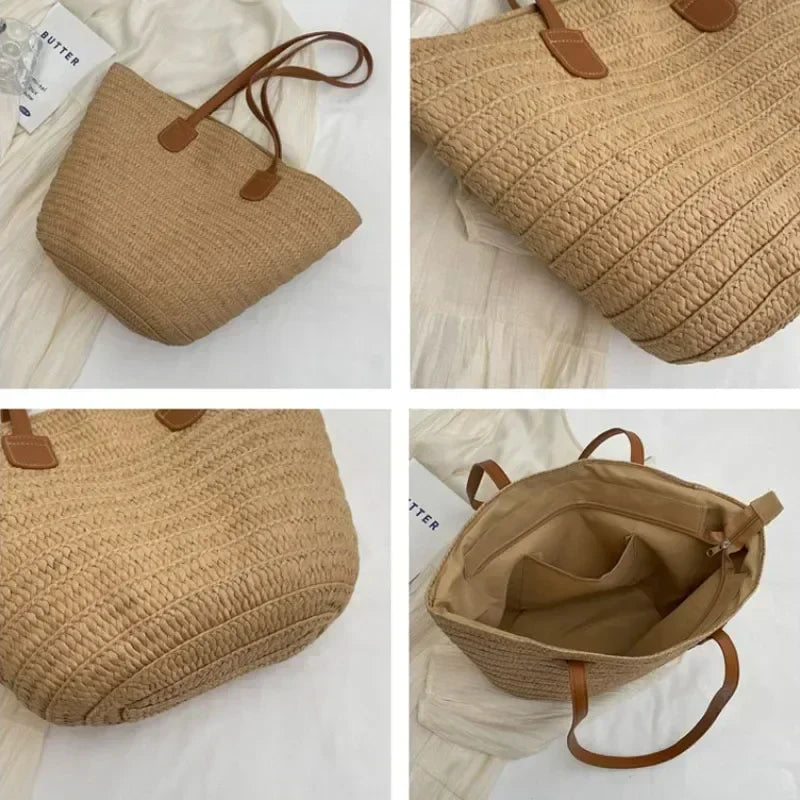 Avtoit | Basket Shoulder Bag for Women – Woven Design – practical and spacious – versatile carrying options – Wall Clock
