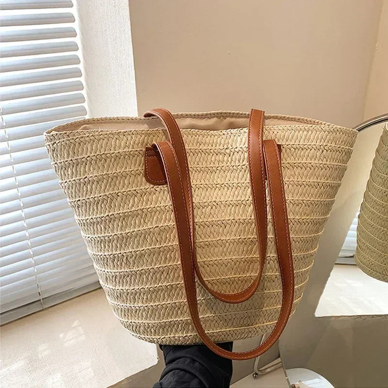 Avtoit | Basket Shoulder Bag for Women – Woven Design – practical and spacious – versatile carrying options – Wall Clock