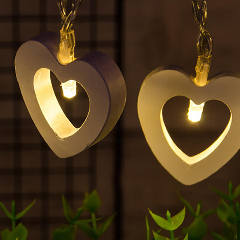 Avtoit | Wooden Heart String Lights