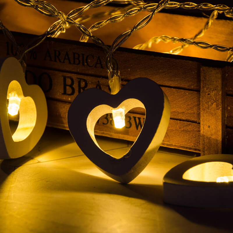 Avtoit | Wooden Heart String Lights