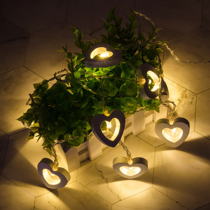 Avtoit | Wooden Heart String Lights