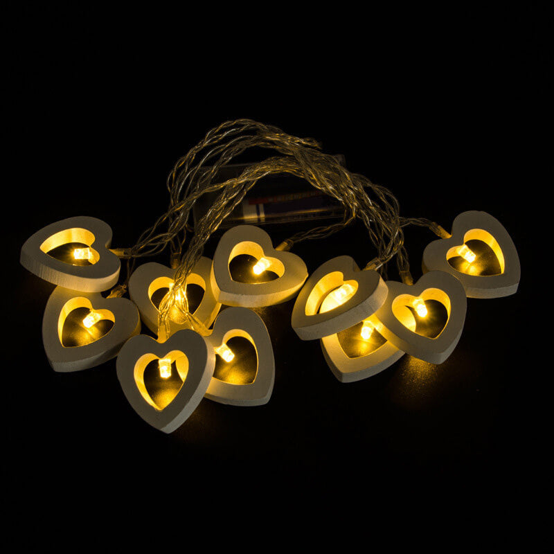 Avtoit | Wooden Heart String Lights