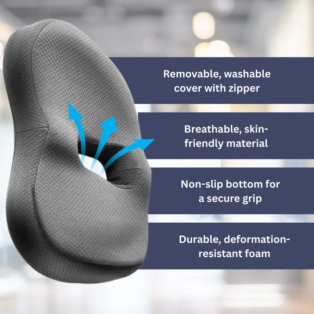 Avtoit | Orthopedic Seat Cushion | Ergonomic Design for Back Pain Relief & Comfort at Home or Office