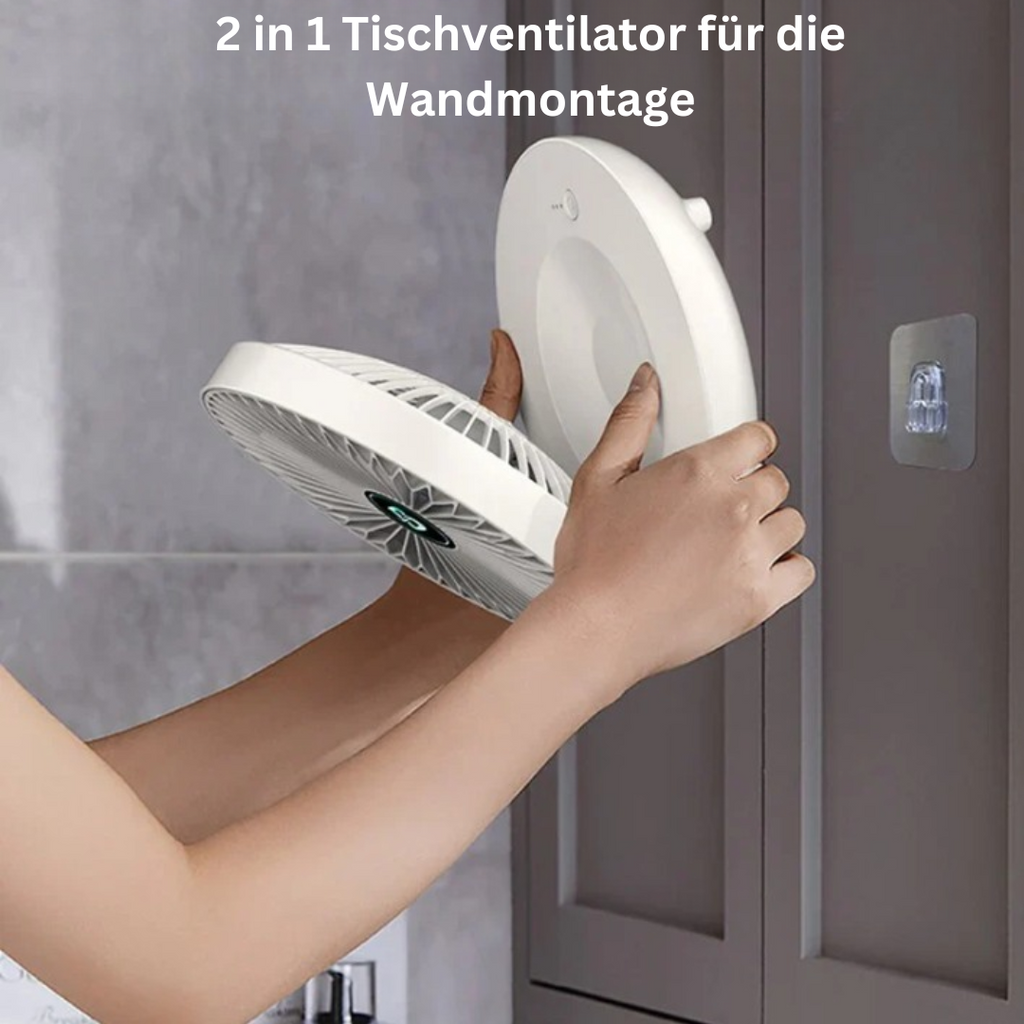 Portable USB-Rechargeable Wall Fan with Foldable Design