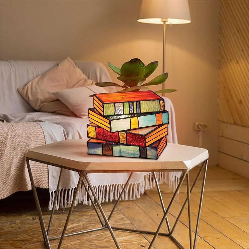 Avtoit | Stained Plastic Stacked Books Lamp