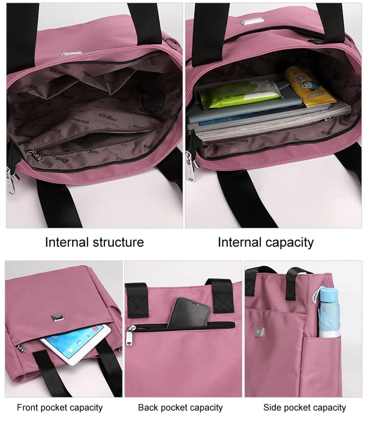 Avtoit | Large Capacity Water Repellent Multi Pocket Nylon Shoulder Bag