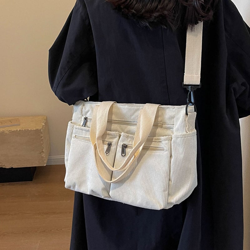 Avtoit | Solid Color Corduroy Tote Bag