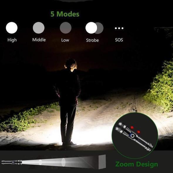 Avtoit | High-Power Waterproof LED Flashlight | 30,000–50,000 Lumens Rechargeable Torch