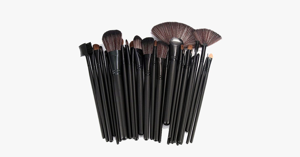 Avtoit | Black Makeup Brush Set with 32 Brushes and Case – A Complete Makeup Savior