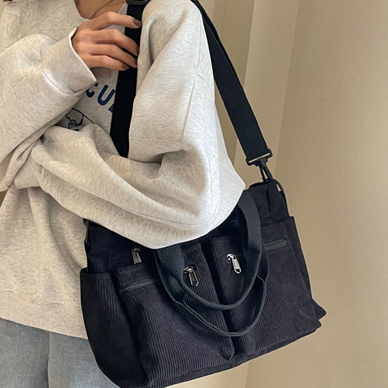 Avtoit | Solid Color Corduroy Tote Bag