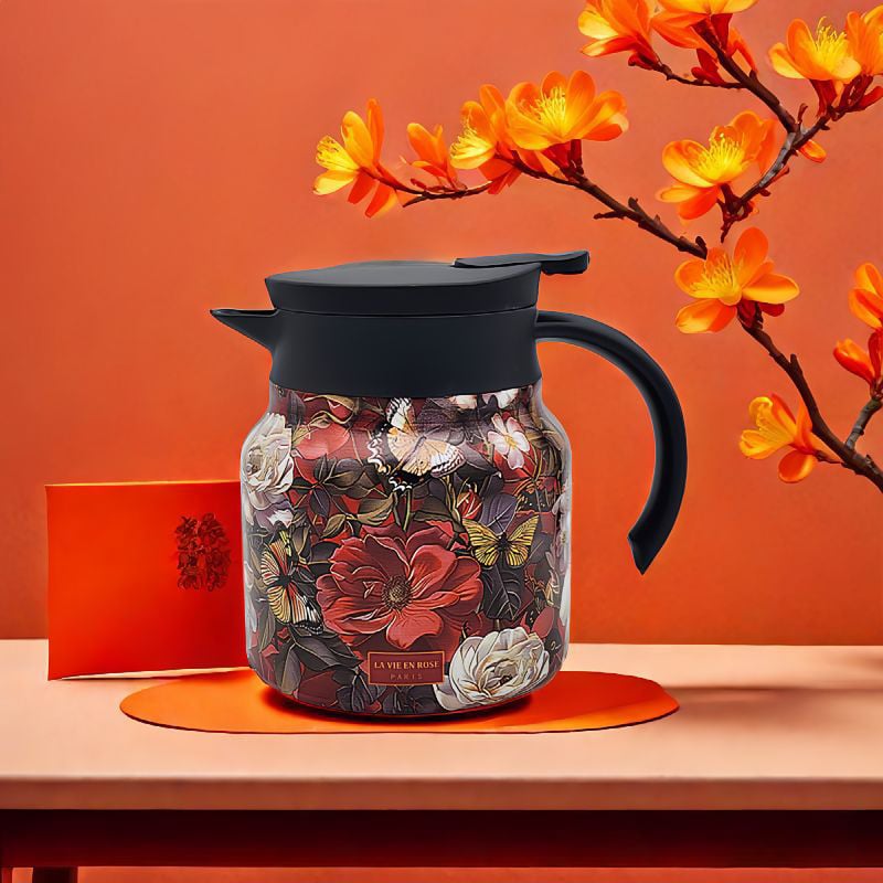 Avtoit | Vintage Floral Pattern Tea Thermos – Built-In Infuser