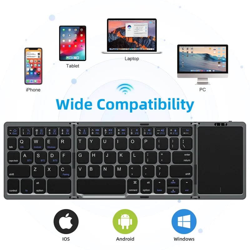 Avtoit | Foldable Bluetooth Keyboard with Touchpad