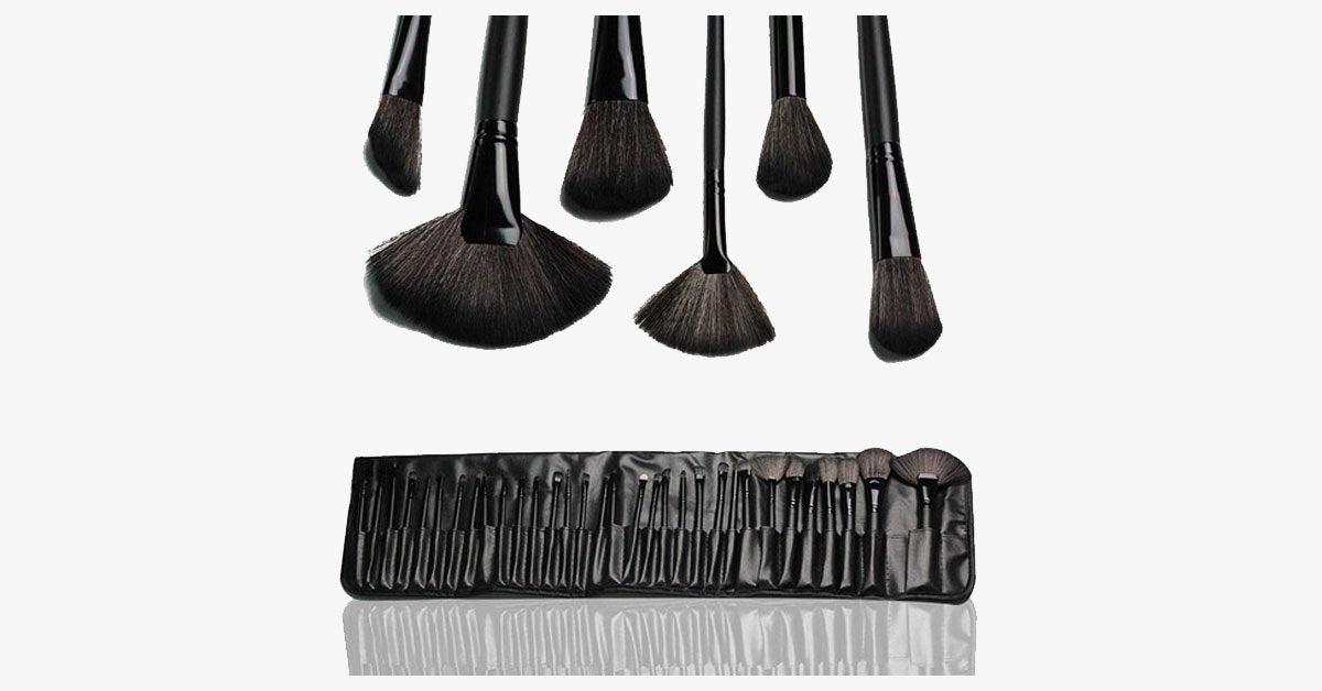 Avtoit | Black Makeup Brush Set with 32 Brushes and Case – A Complete Makeup Savior