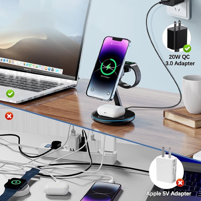 Avtoit | Folding magnetic 3-in-1 wireless charger