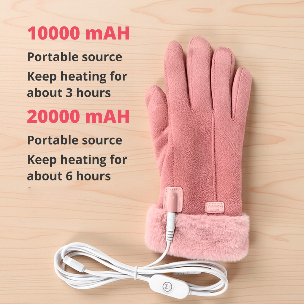 Avtoit | Heated Gloves for Women UK – Ladies Thermal Waterproof Winter Gloves with Touch Screen & USB Rechargeable Warm Design