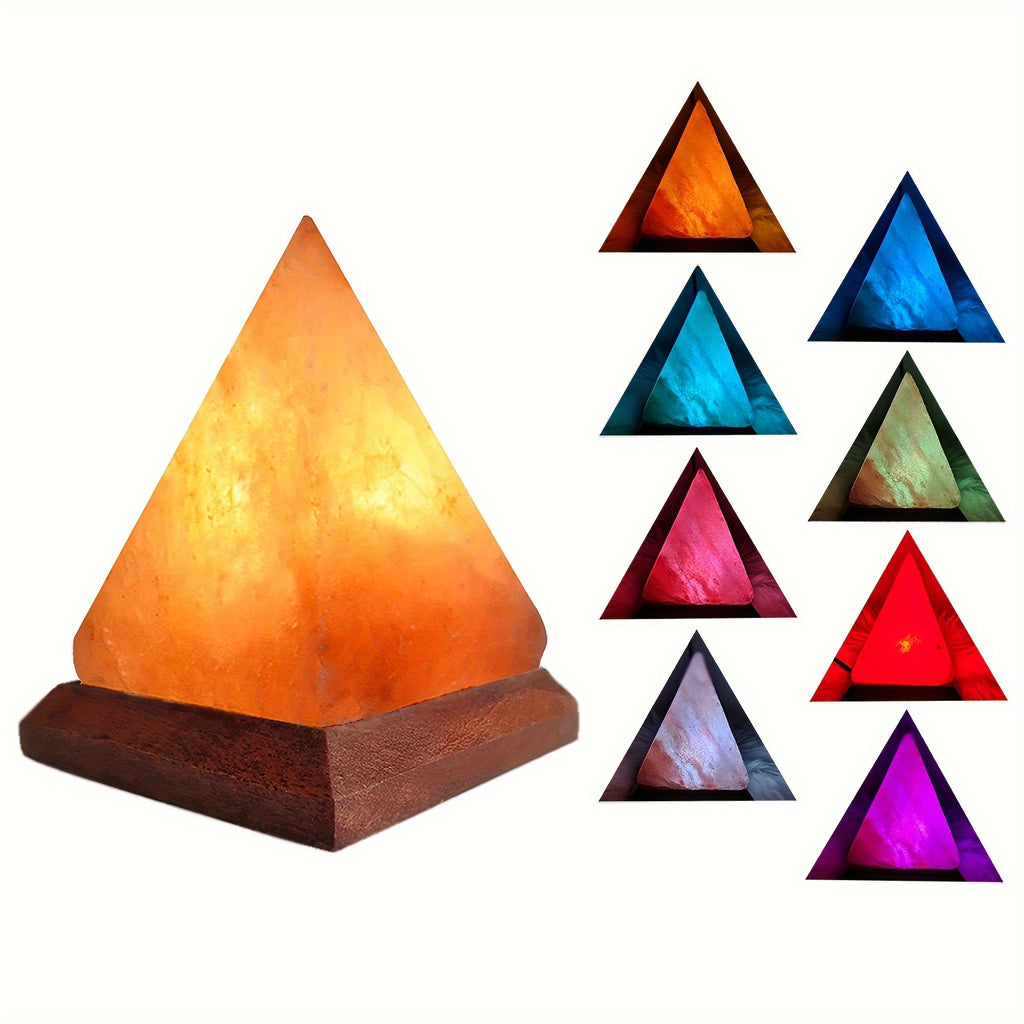 Avtoit | Salt lamp - Handcrafted Himalayan salt lamp with 8-color changing LED, USB powered