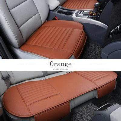 Car Seat Cushion with Leather Cover and Bamboo Charcoal, Front or Rear Seat