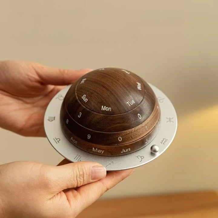 Avtoit | Cosmic Cycle Minimalist Rotating Wooden Calendar