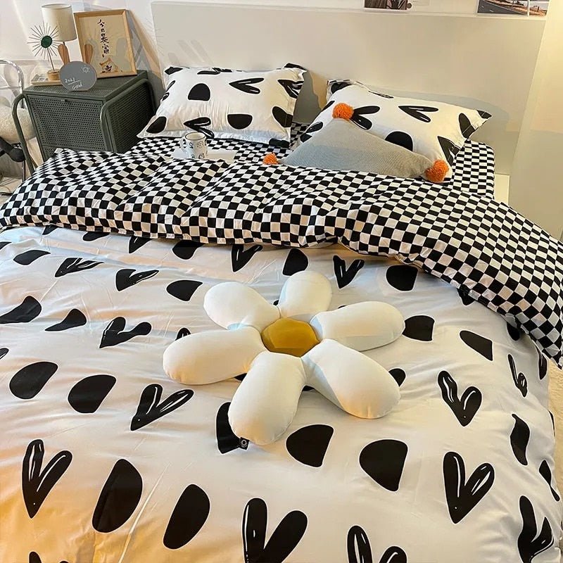 Avtoit | Abstract Chessboard Single Bed Linen Set