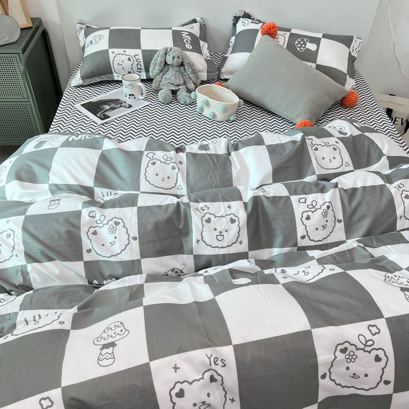 Avtoit | Abstract Chessboard Single Bed Linen Set