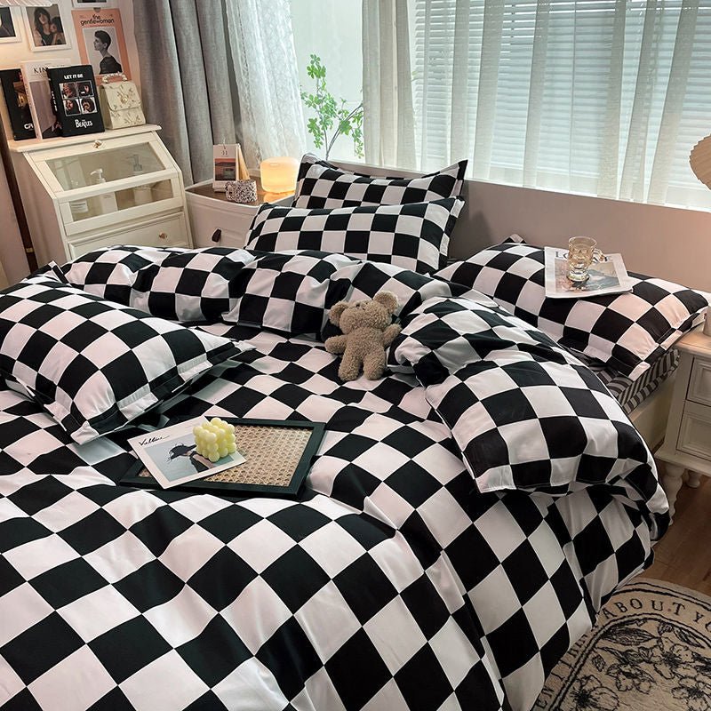 Avtoit | Abstract Chessboard Single Bed Linen Set
