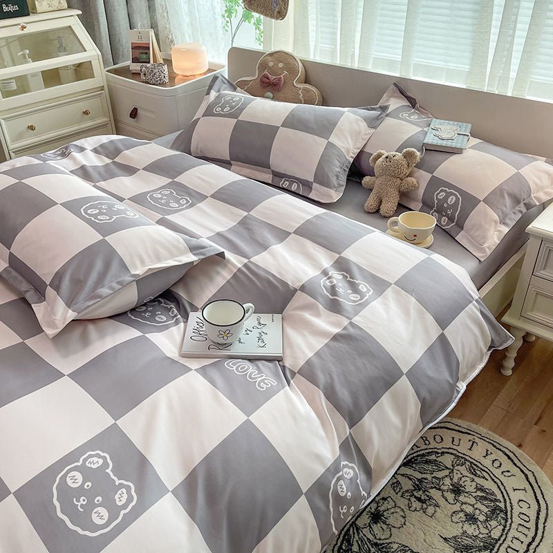 Avtoit | Abstract Chessboard Single Bed Linen Set