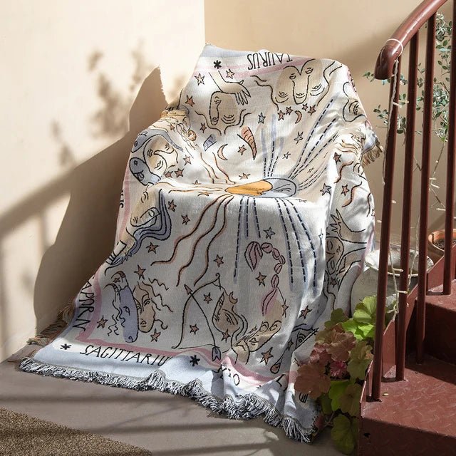Avtoit | Abstract Woven Wall Tapestry Throw Blanket