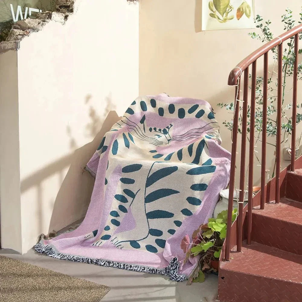 Avtoit | Abstract Woven Wall Tapestry Throw Blanket