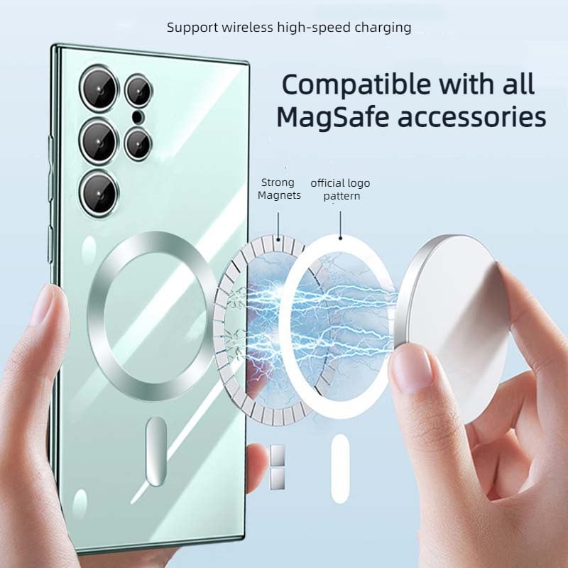 Avtoit | Transparent Luxury Coating Magnetic Cover for Samsung