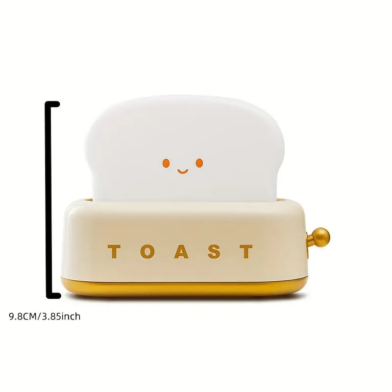 Avtoit | Shaded Nightstand Lamp – Kawaii Toast LED Lamp for Cozy Lighting