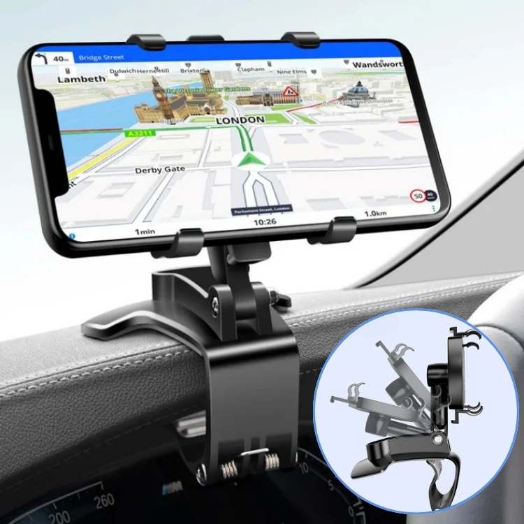 Avtoit | Adjustable Car Phone Holder | Anti-Slip Grip & Durable ABS for Safe Navigation and Hands-Free Calls
