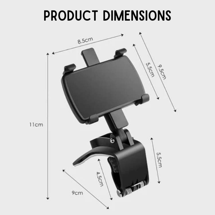 Avtoit | Adjustable Car Phone Holder | Anti-Slip Grip & Durable ABS for Safe Navigation and Hands-Free Calls